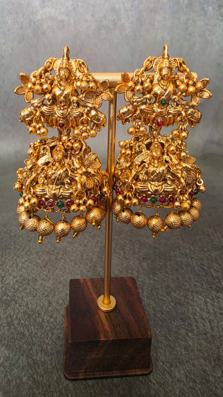 Antique Lakshmi Large Jhumkas